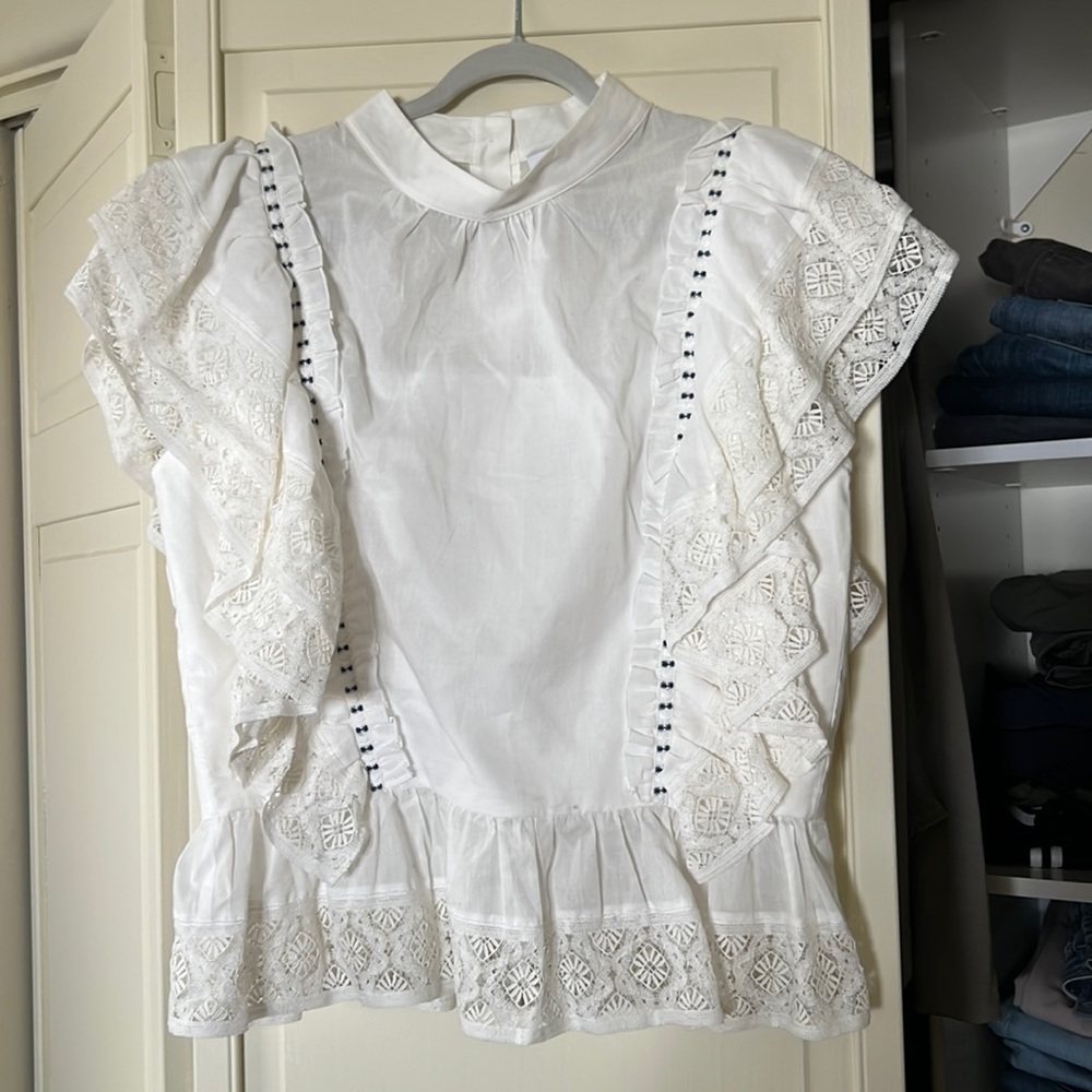 NWOT Hunter Bell White blouse